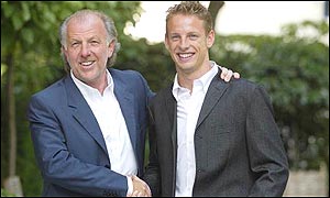 Button shakes jands with BAR chief David Richards