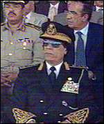 Gaddafi in uniform