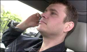 Man using mobile telephone