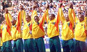 Cameroon celebrate gold at Sydney 2000