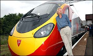 Virgin boss with train