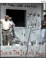 Graffiti spray-painted on the walls