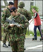 Army patrols in Northern Ireland