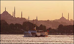 The Turkish city of Istanbul straddles the border between Europe and Asia 