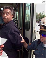 Sharpton being arrested in protest