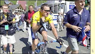 American Lance Armstrong hopes to propel himself to another Tour victory