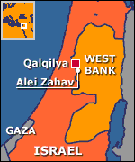 Map of Israel and West Bank