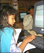 Girl at the Delhi Computer Club
