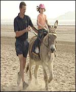 Donkey ride on beach