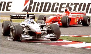 Hakkinen had many a duel with Ferrari's Michael Schumacher but it ended at Suzuka in 2001, Mika's last race