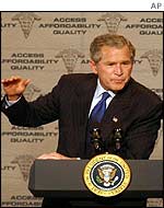 US President George W Bush