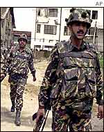 Indian soldiers in Kashmir
