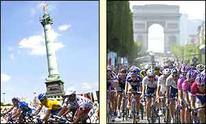 The riders arrive in Paris as the 89th Tour de France draws to a close