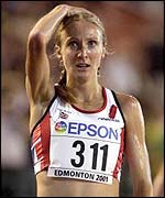 Paula Radcliffe is stunned after finishing fourth in Edmonton