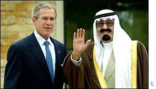 President Bush and Crown Prince Abdullah