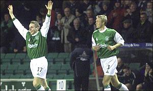 Hibs striker Tam McManus