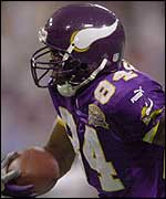 Randy Moss carries the hopes of the Minnesota Vikings