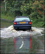 Flooded road