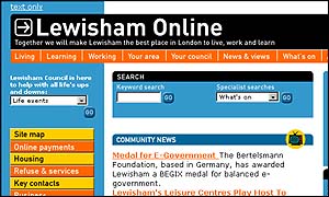 Lewisham council webpage, Lewisham