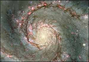 Hubble image of Whirlpool galaxy