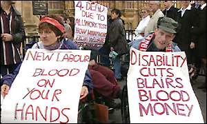 Disabled protesters