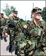 Nato peacekeepers in Bosnia