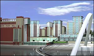 Artist's impression of the Baltic Quays development