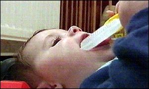 PVC toy being sucked at