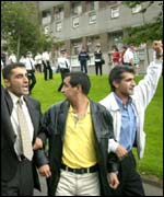 Last year's demonstration in the Sighthill estate