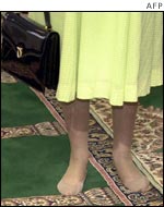 Even Royal visitors have to go bare foot