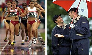 The women's 1,500m semi-final, and Hollywood actor Dougray Scott joking about the torrential rain at Gleneagles