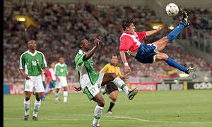 Eguavoen had an 11 year career with Nigeria's Super Eagles 