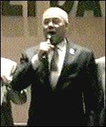 Colin Powell sings at the Asean dinner