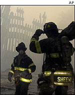 Fire fighters at the World Trade Center 