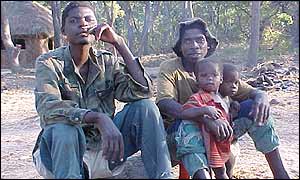 Ex-Unita soldiers in demobilisation camp