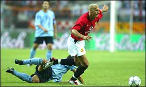 Rio Ferdinand in action for United