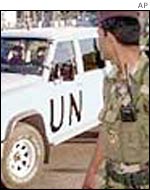 UN weapons inspectors in Baghdad, 1998