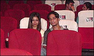 A couple taking advantage of a 'Close Up' cinema ticket