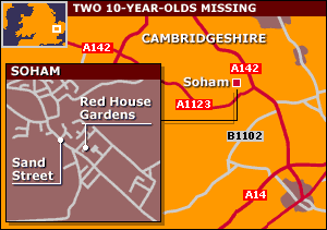 Map of the girls' movements