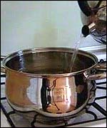 Water in pot