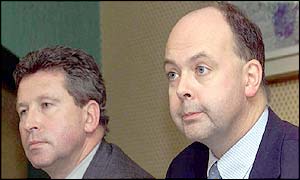 Former Football League chief executive David Burns and chairman Keith Harris