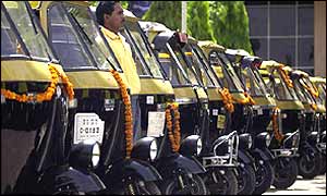 Auto-rickshaws in Delhi, India