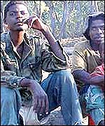 Ex-Unita soldiers in demobilisation camp