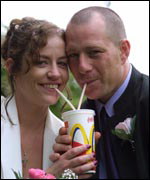 The couple wanted a different reception