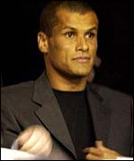 AC Milan signing Rivaldo watches his new team-mates in action