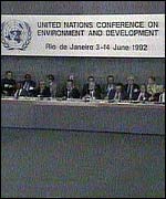 Delegates at the 1992 Earth Summit in Rio de Janeiro