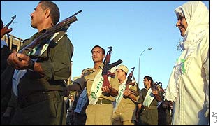 Ruling Baath party parade in Baghdad 5 August