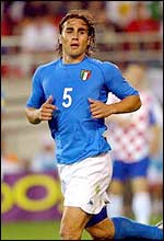 Fabio Cannavaro in action for Italy during the World Cup