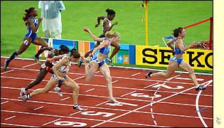 Ekaterini Thanou claims gold for Greece while Britain's Oyepitan can only manage sixth