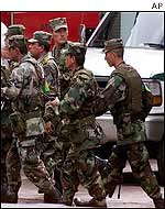 Soldiers in Bogota